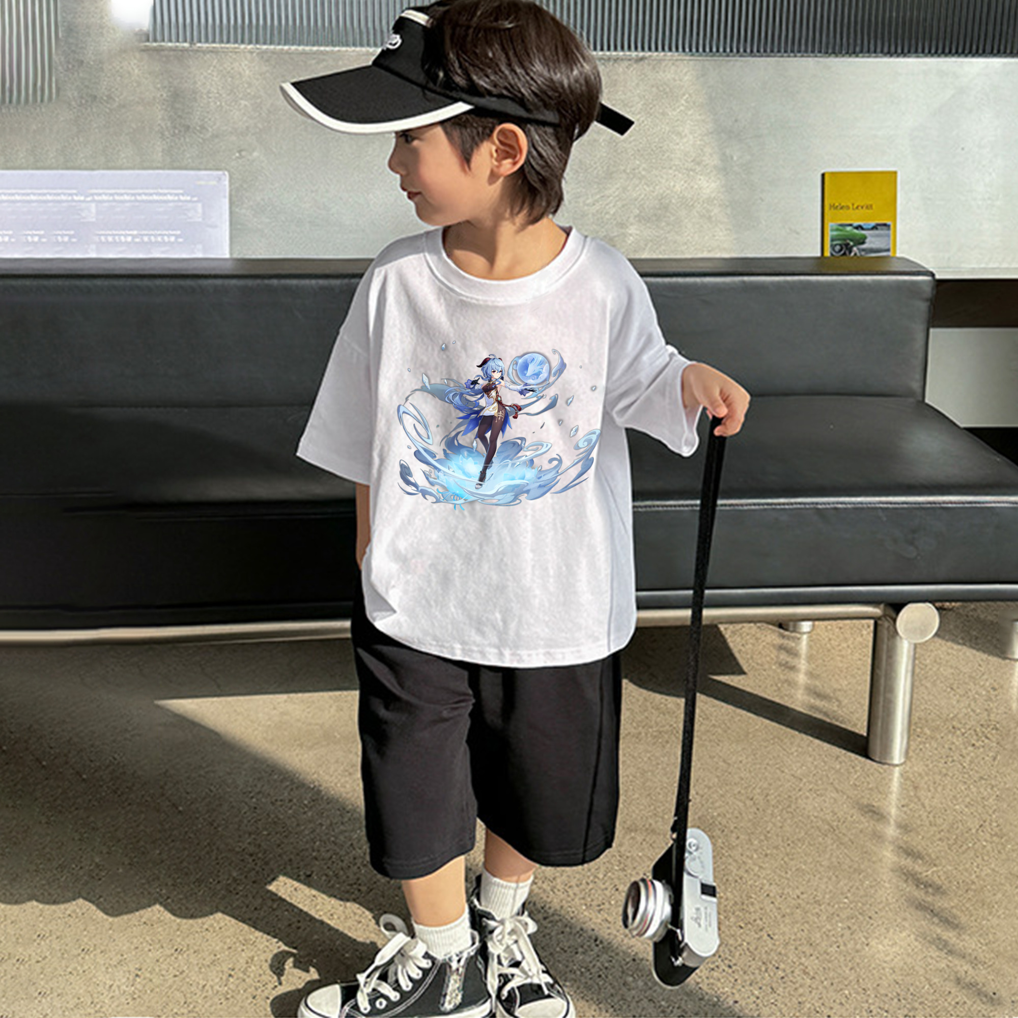 げんし神 甘雨 かんう genshin Ganyu 綿100％キッズTシャツ（フロントプリント）