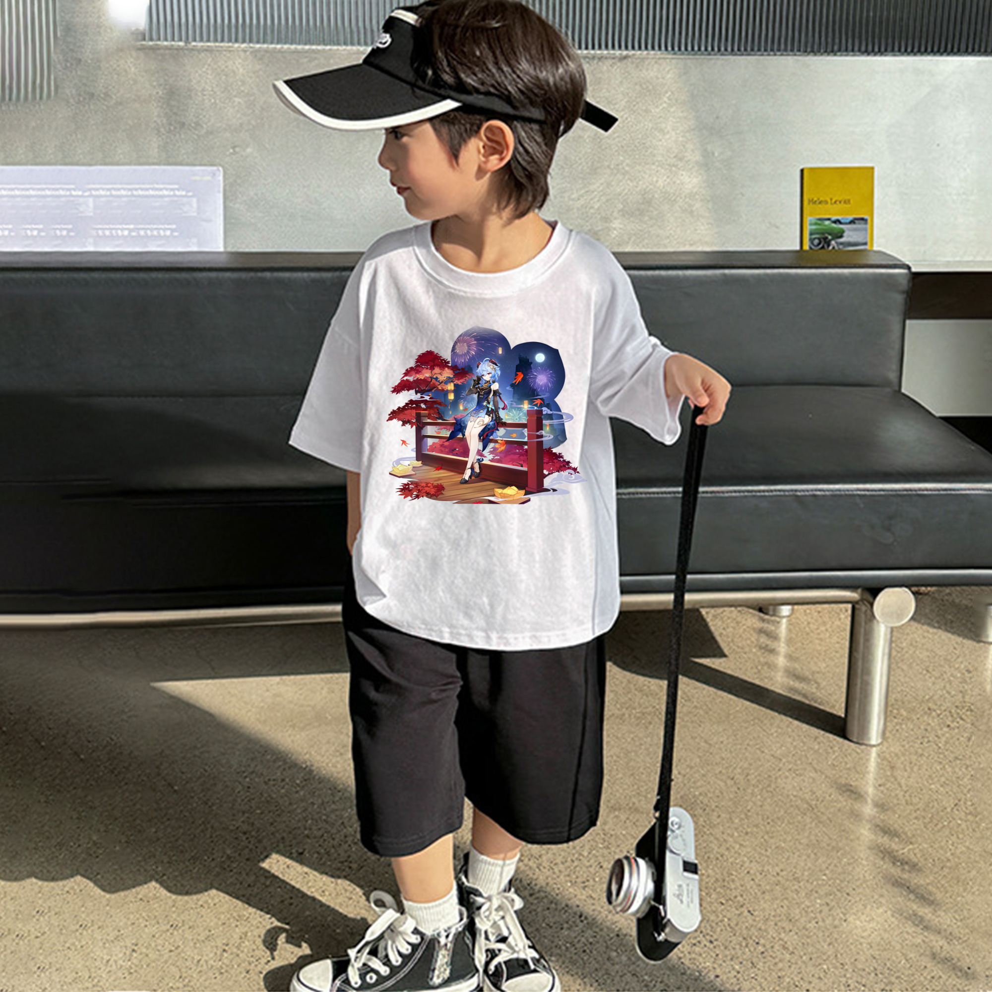 げんし神 甘雨 かんう genshin Ganyu 綿100％キッズTシャツ（フロントプリント）