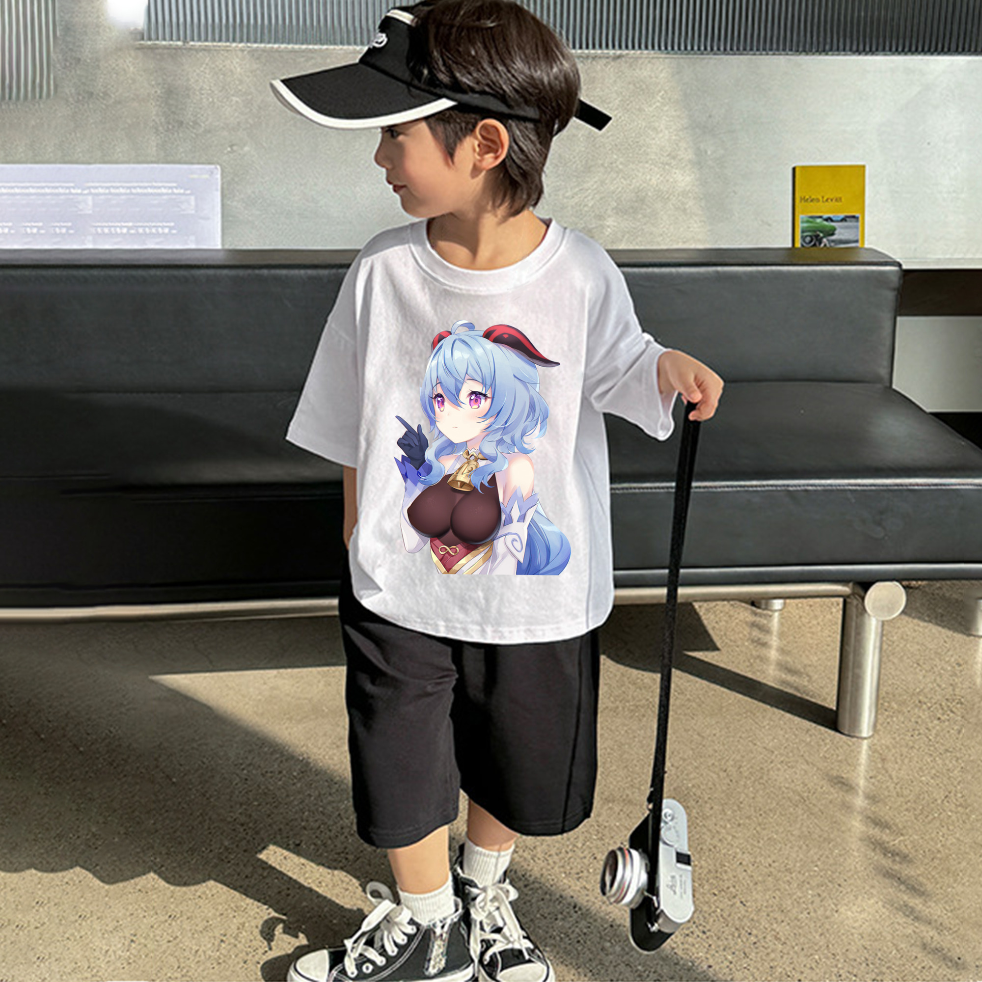 げんし神 甘雨 かんう genshin Ganyu 綿100％キッズTシャツ（フロントプリント）