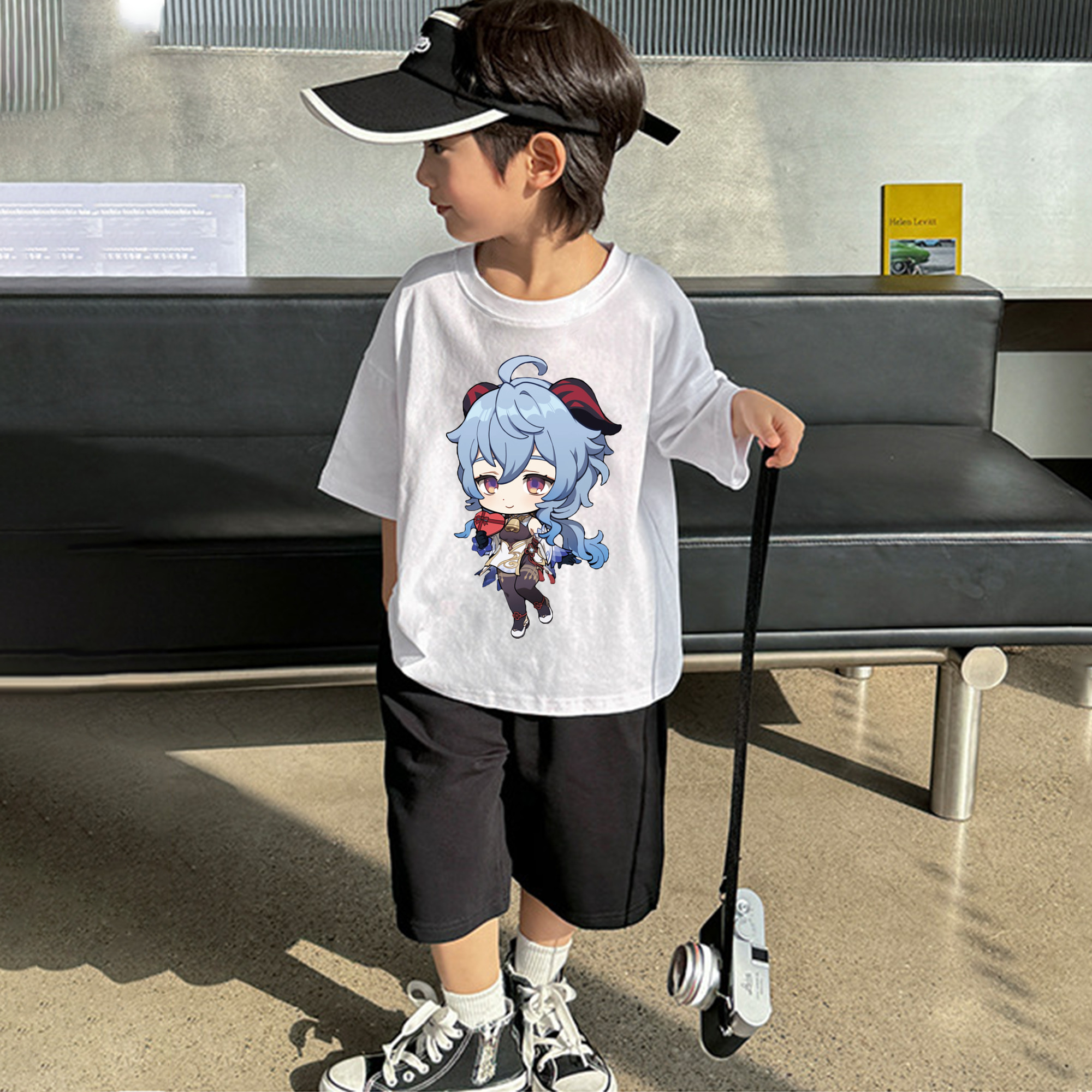 げんし神 甘雨 かんう genshin Ganyu 綿100％キッズTシャツ（フロントプリント）