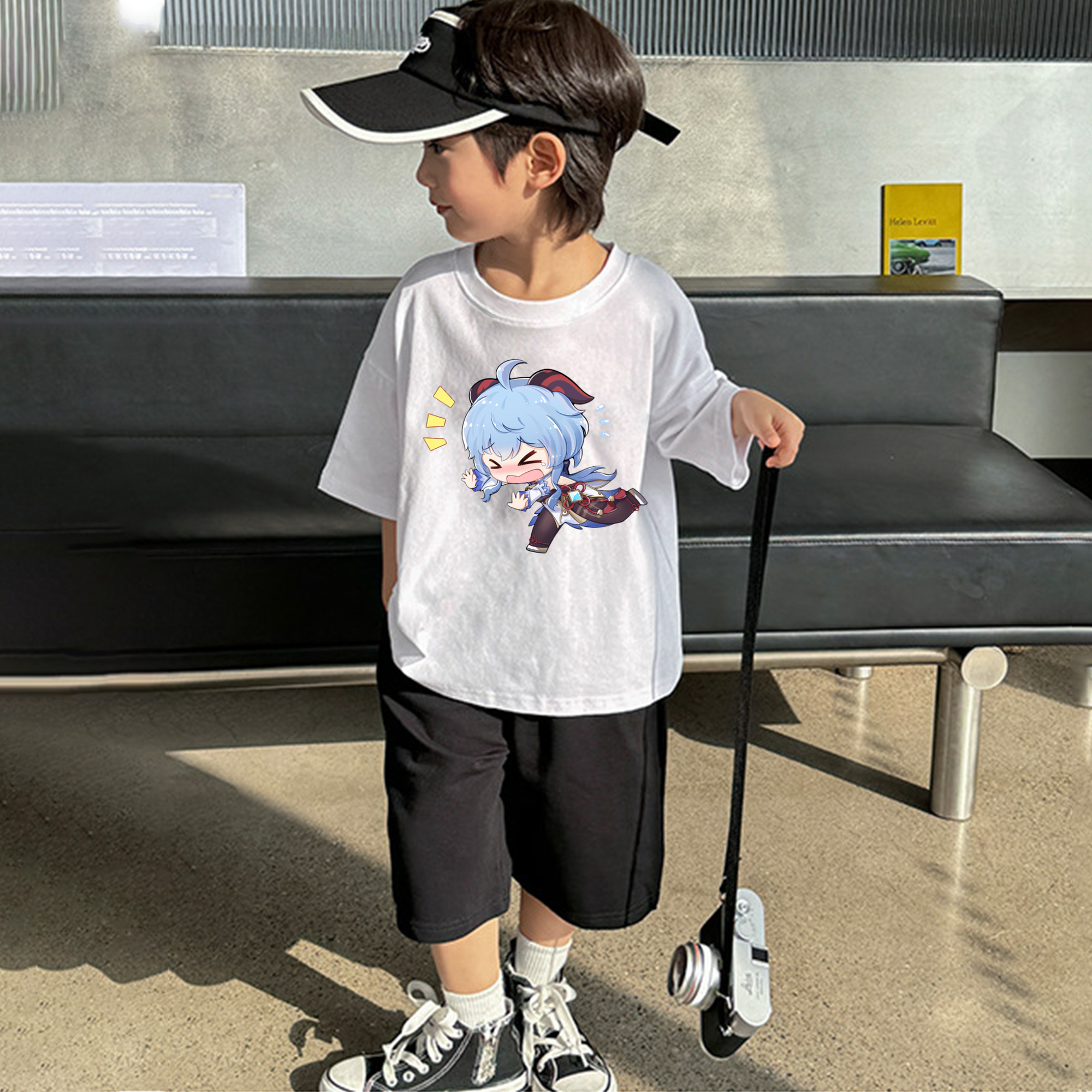 げんし神 甘雨 かんう genshin Ganyu 綿100％キッズTシャツ（フロントプリント）