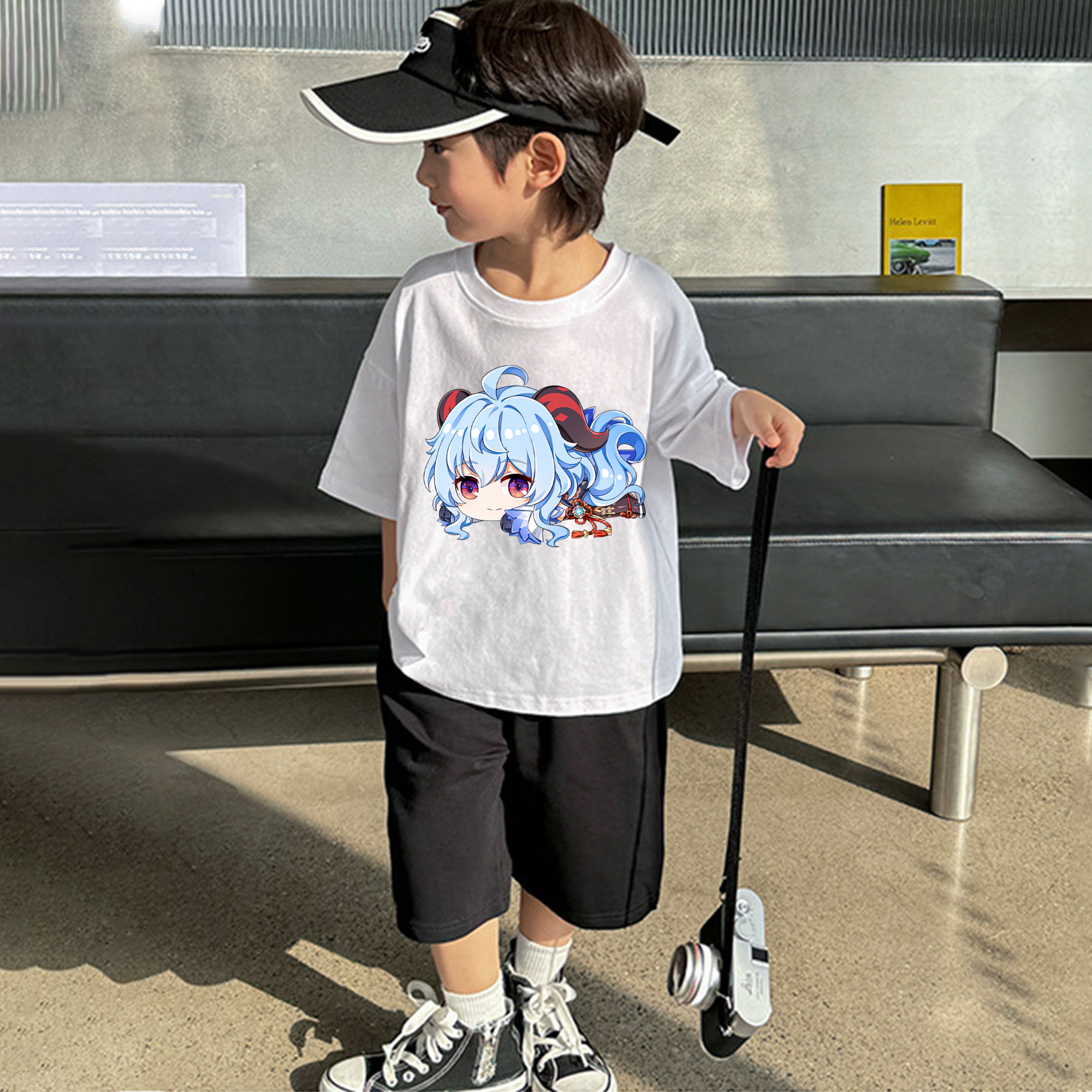 げんし神 甘雨 かんう genshin Ganyu 綿100％キッズTシャツ（フロントプリント）