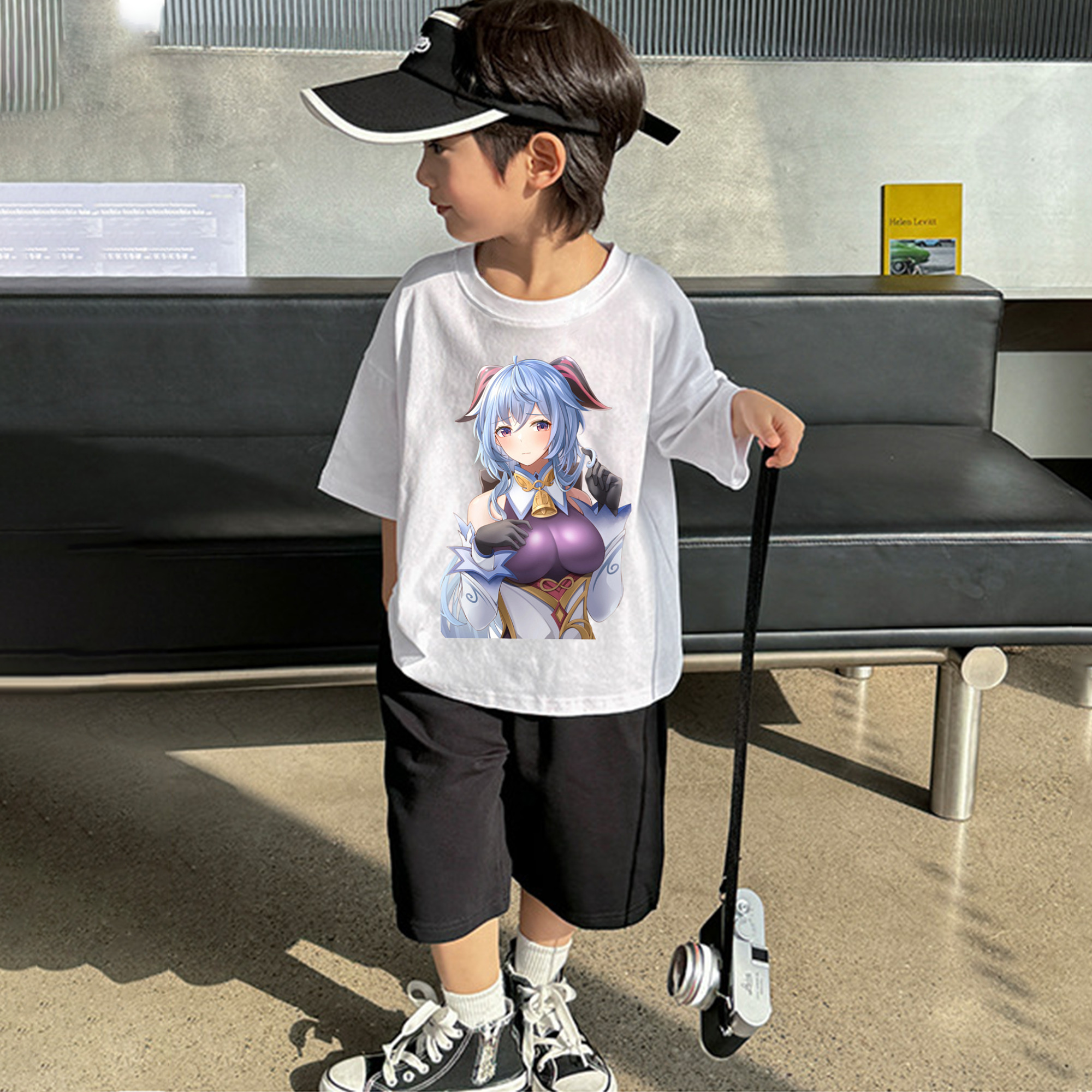 げんし神 甘雨 かんう genshin Ganyu 綿100％キッズTシャツ（フロントプリント）