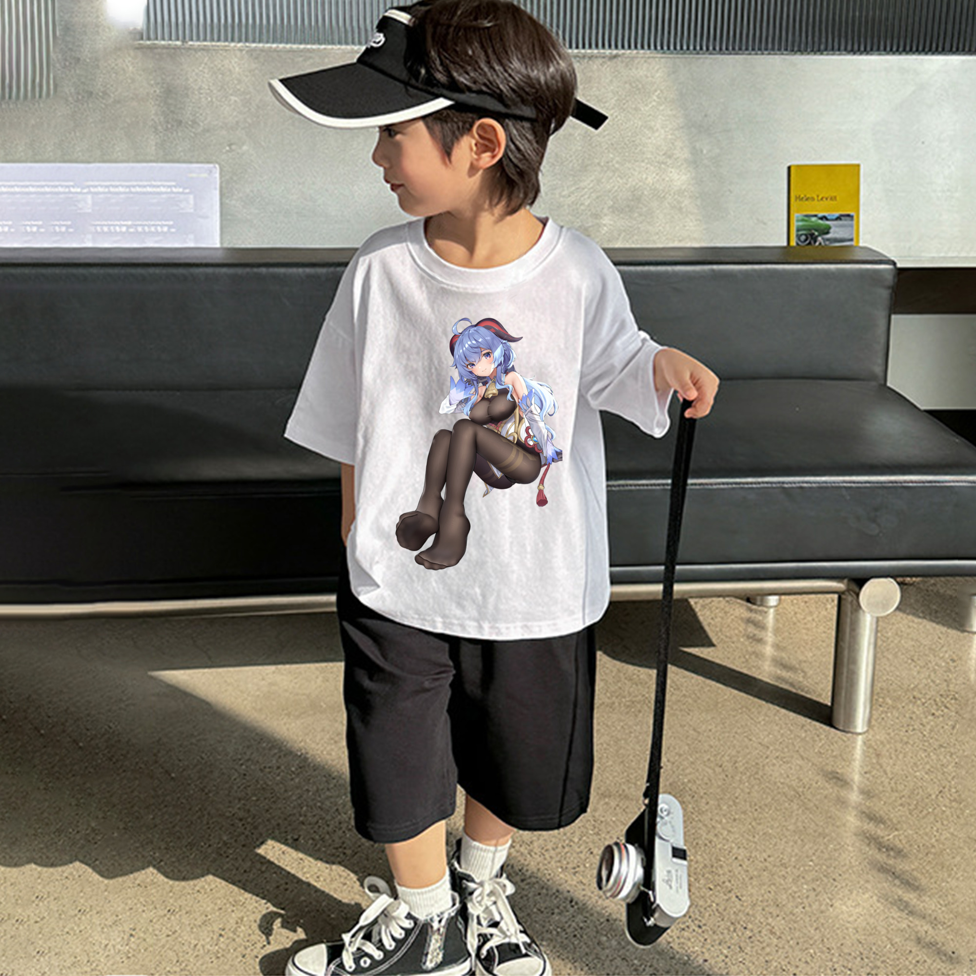 げんし神 甘雨 かんう genshin Ganyu 綿100％キッズTシャツ（フロントプリント）