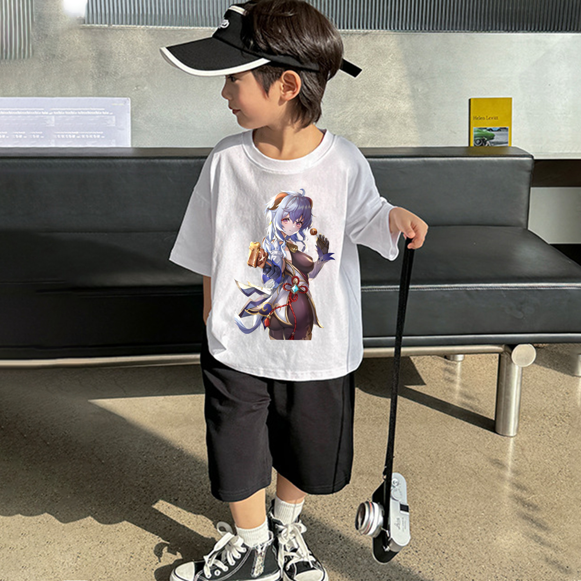 げんし神 甘雨 かんう genshin Ganyu 綿100％キッズTシャツ（フロントプリント）