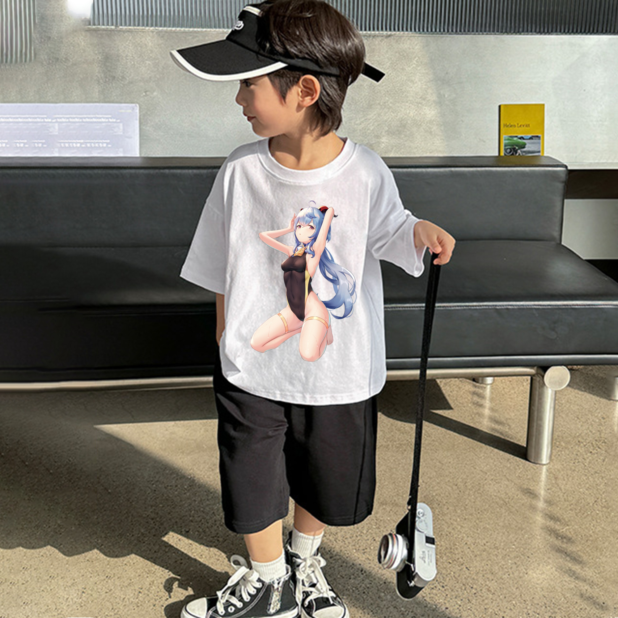 げんし神 甘雨 かんう genshin Ganyu 綿100％キッズTシャツ（フロントプリント）