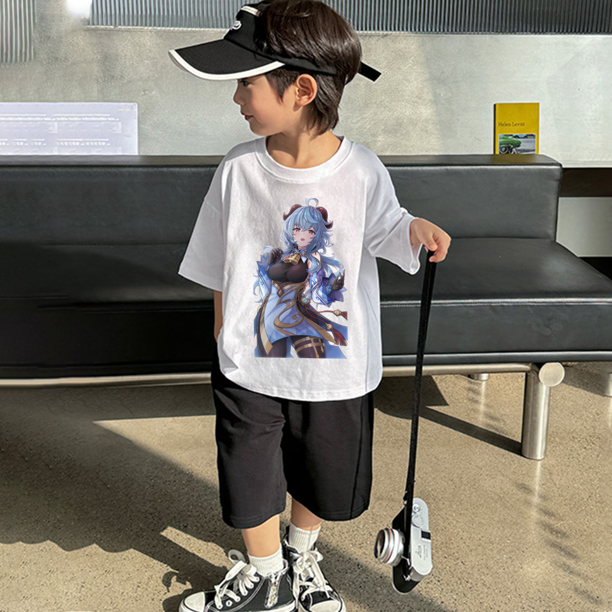 げんし神 甘雨 かんう genshin Ganyu 綿100％キッズTシャツ（フロントプリント）