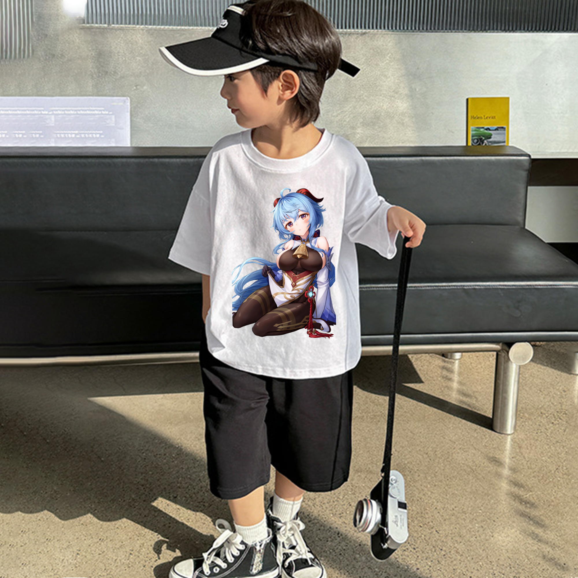 げんし神 甘雨 かんう genshin Ganyu 綿100％キッズTシャツ（フロントプリント）