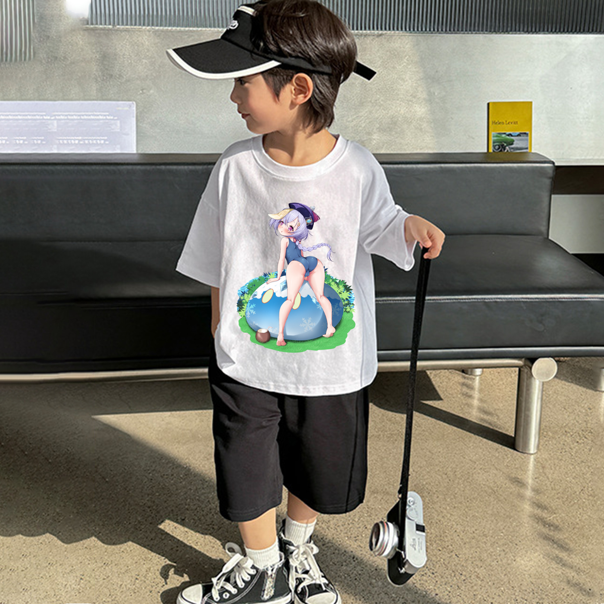 げんし神 七七 なな  genshin Nana 綿100％キッズTシャツ（フロントプリント）