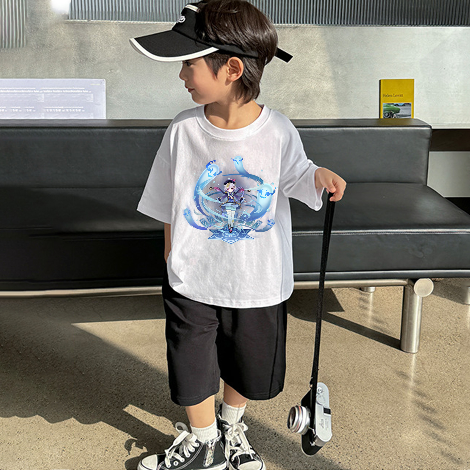 げんし神 七七 なな  genshin Nana 綿100％キッズTシャツ（フロントプリント）