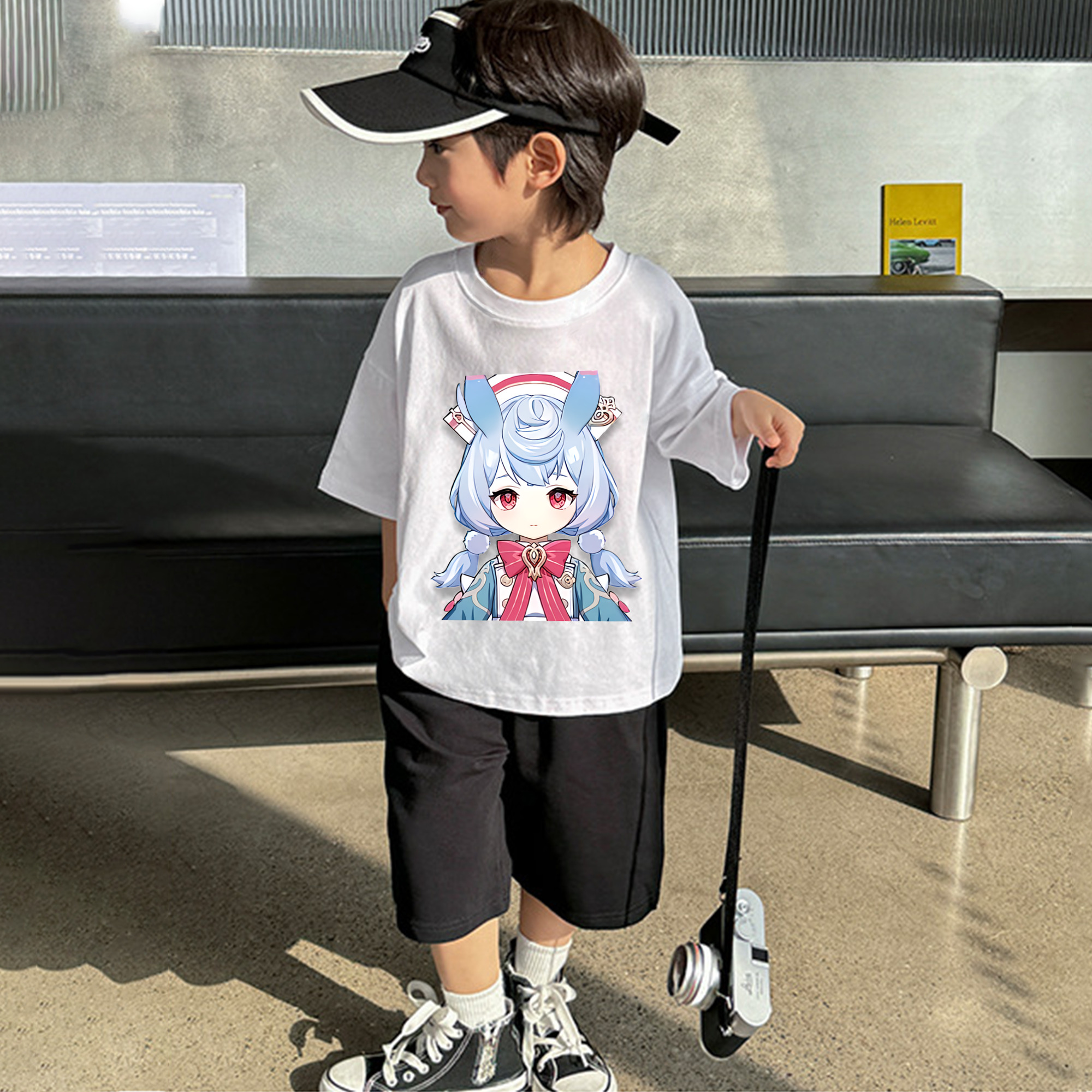 げんし神 シゲウィン genshin Shigewin 綿100％キッズTシャツ（フロントプリント）