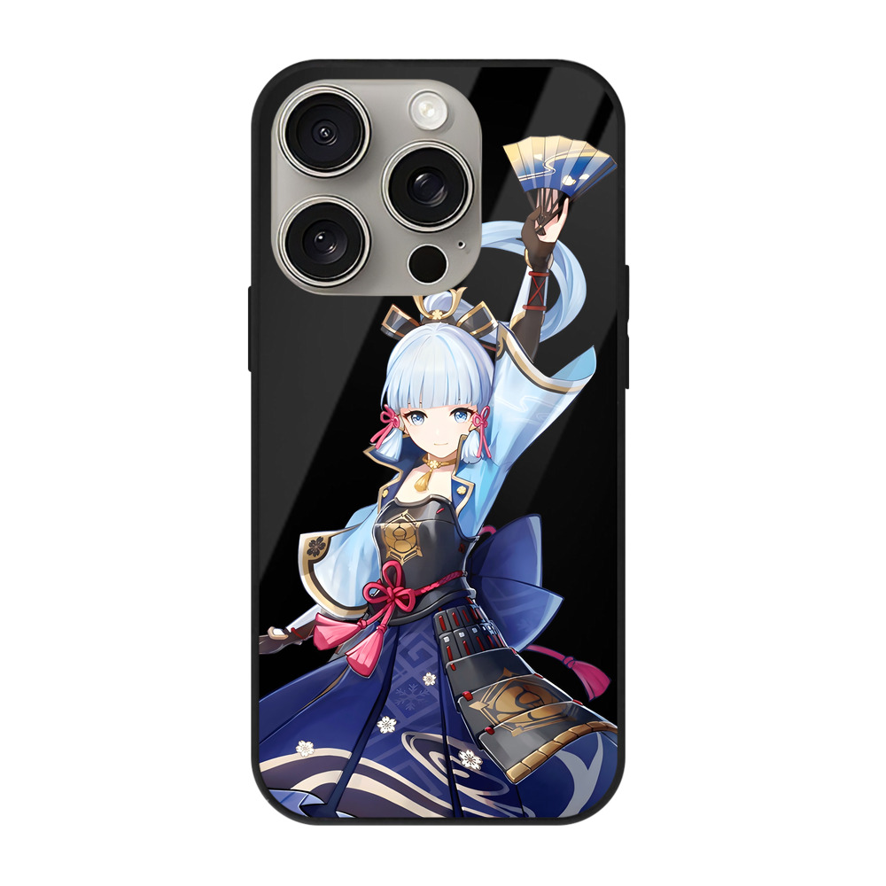 げんし神 神里綾華 神宮寺レン genshin Kamimiya Ren 【iPhone15Pro対応】スマホケース 耐衝撃＆黄変防止 背面ガラス