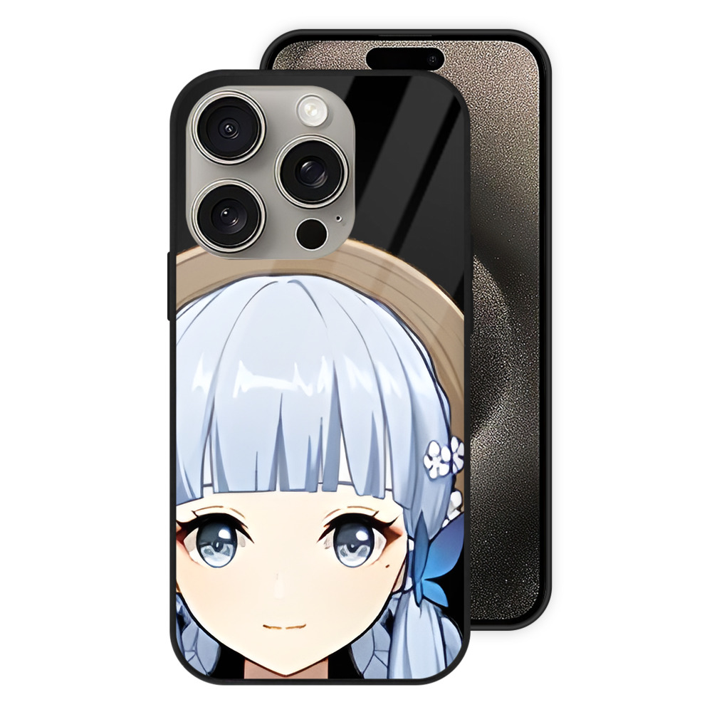 げんし神 神里綾華 神宮寺レン genshin Kamimiya Ren 【iPhone15Pro対応】スマホケース 耐衝撃＆黄変防止 背面ガラス