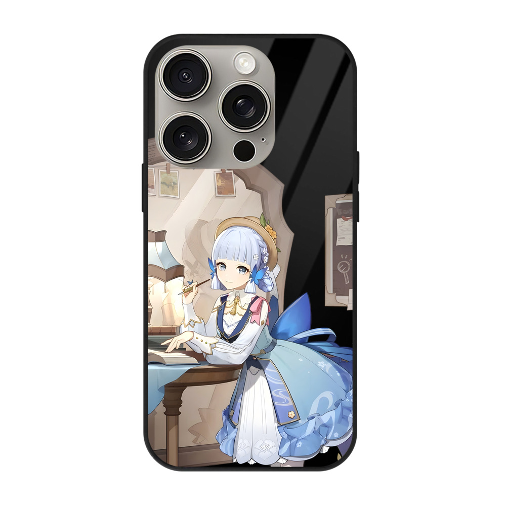 げんし神 神里綾華 神宮寺レン genshin Kamimiya Ren 【iPhone15Pro対応】スマホケース 耐衝撃＆黄変防止 背面ガラス