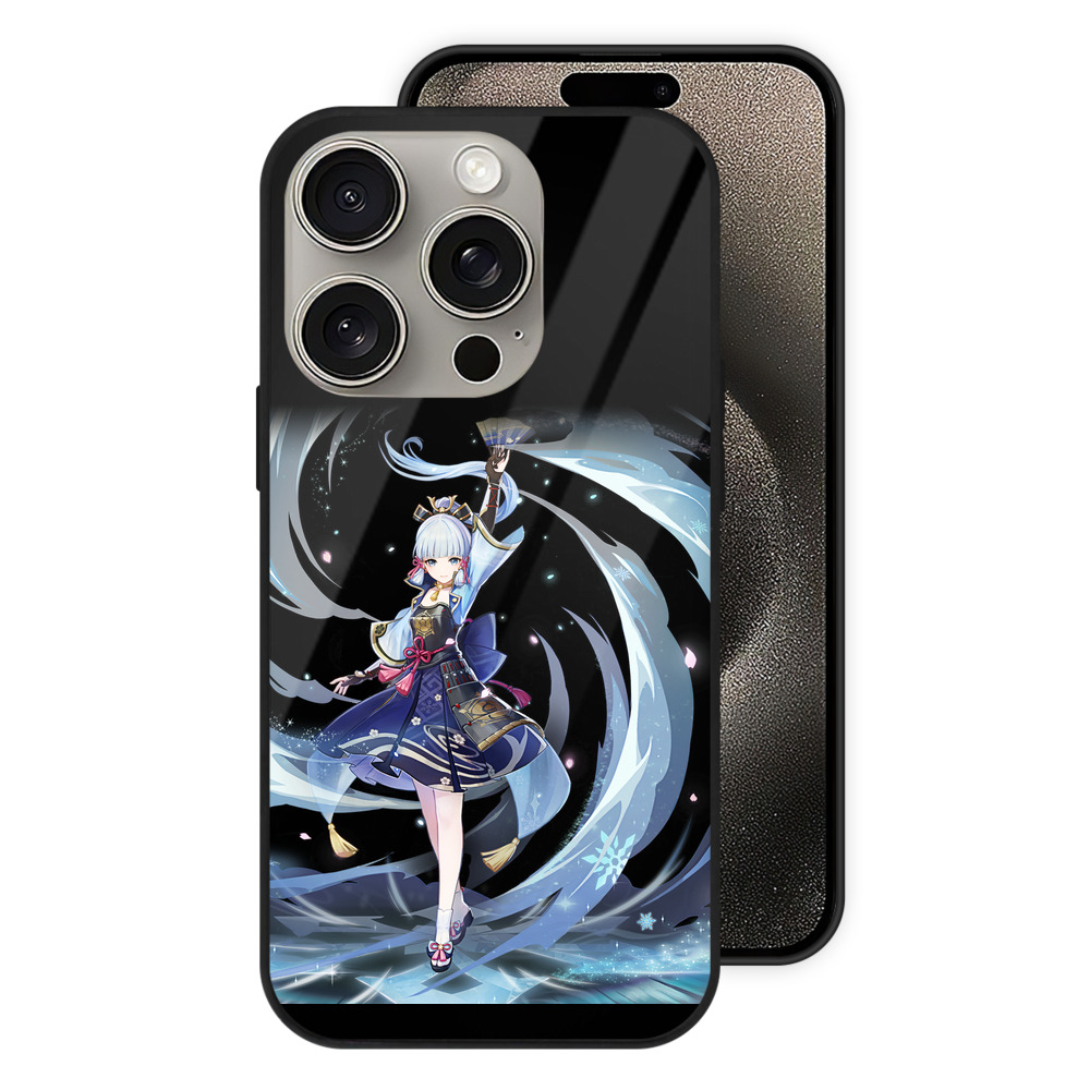 げんし神 神里綾華 神宮寺レン genshin Kamimiya Ren 【iPhone15Pro対応】スマホケース 耐衝撃＆黄変防止 背面ガラス