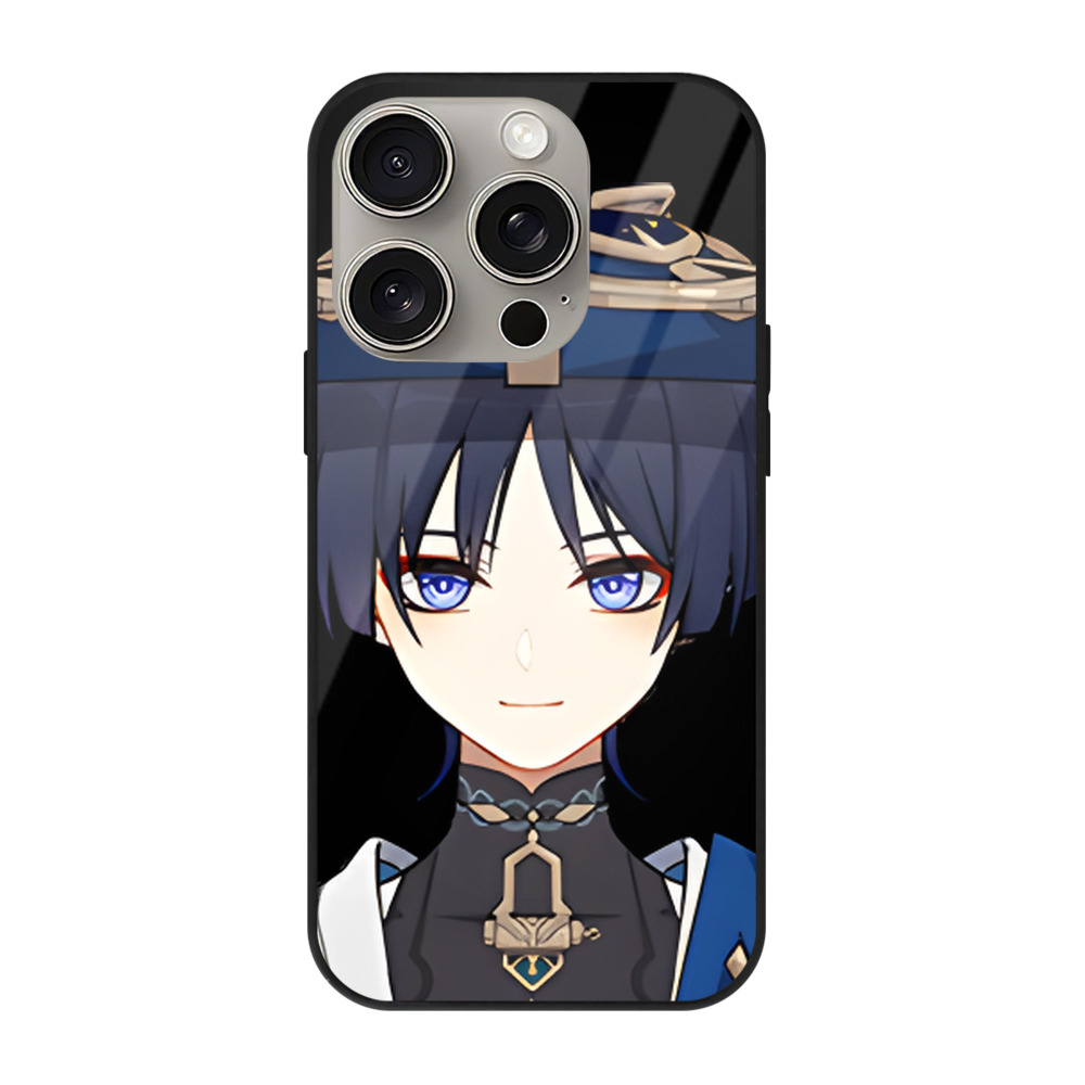げんし神 さんペい genshin Sanpei 【iPhone15Pro対応】スマホケース 耐衝撃＆黄変防止 背面ガラス