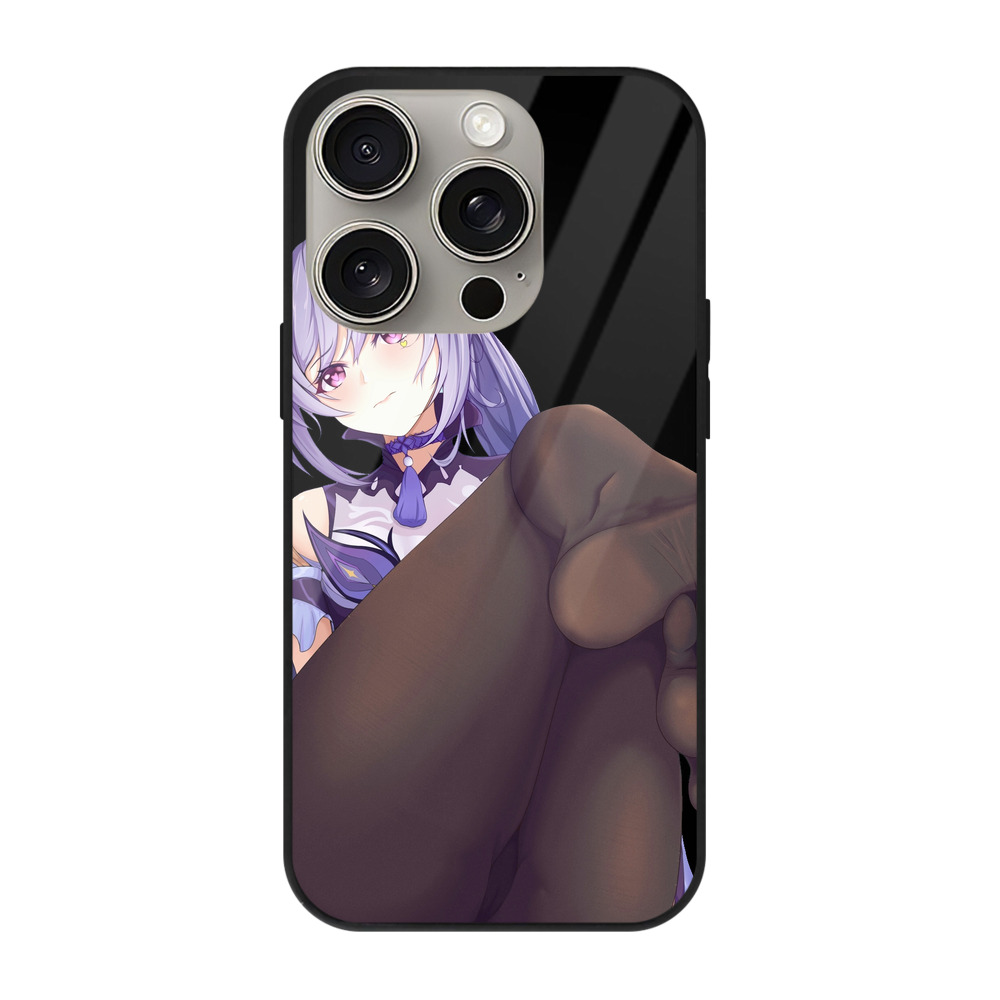 げんし神 刻晴 こくせい genshin Kokusei 【iPhone15Pro対応】スマホケース 耐衝撃＆黄変防止 背面ガラス