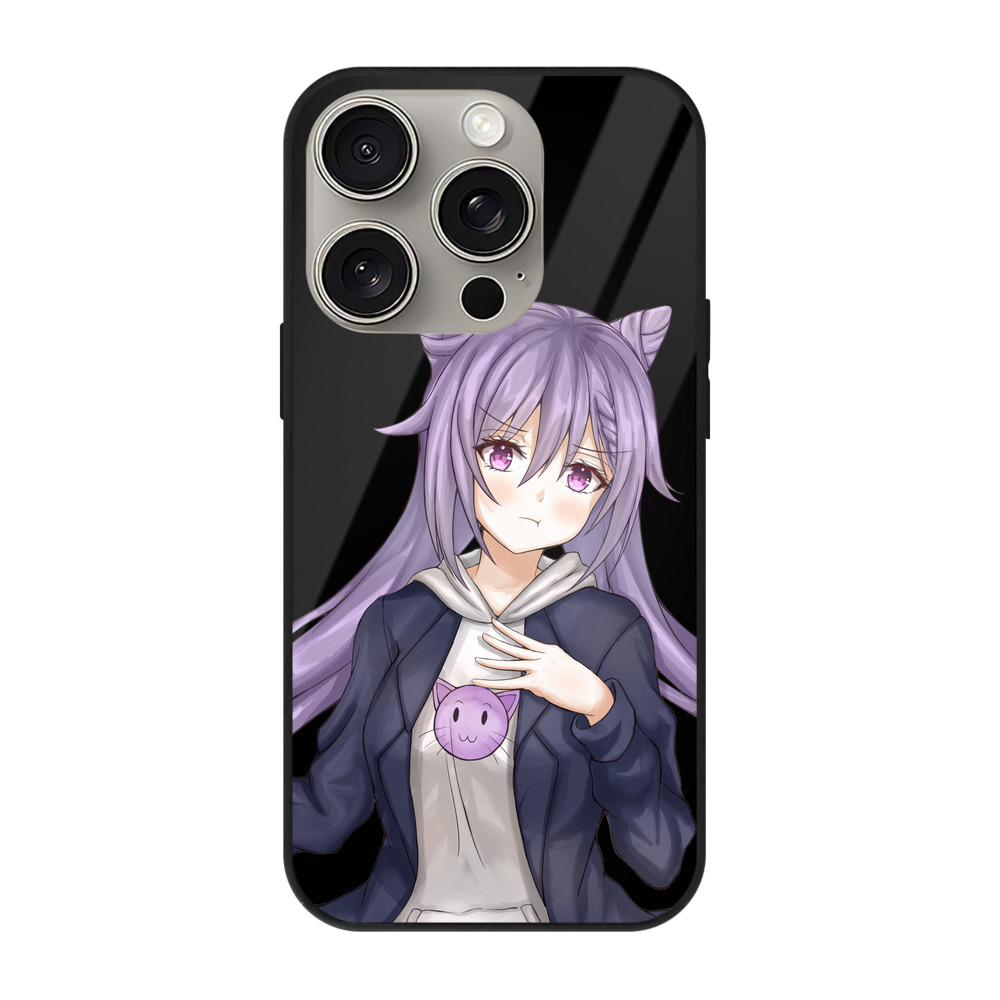 げんし神 刻晴 こくせい genshin Kokusei 【iPhone15Pro対応】スマホケース 耐衝撃＆黄変防止 背面ガラス