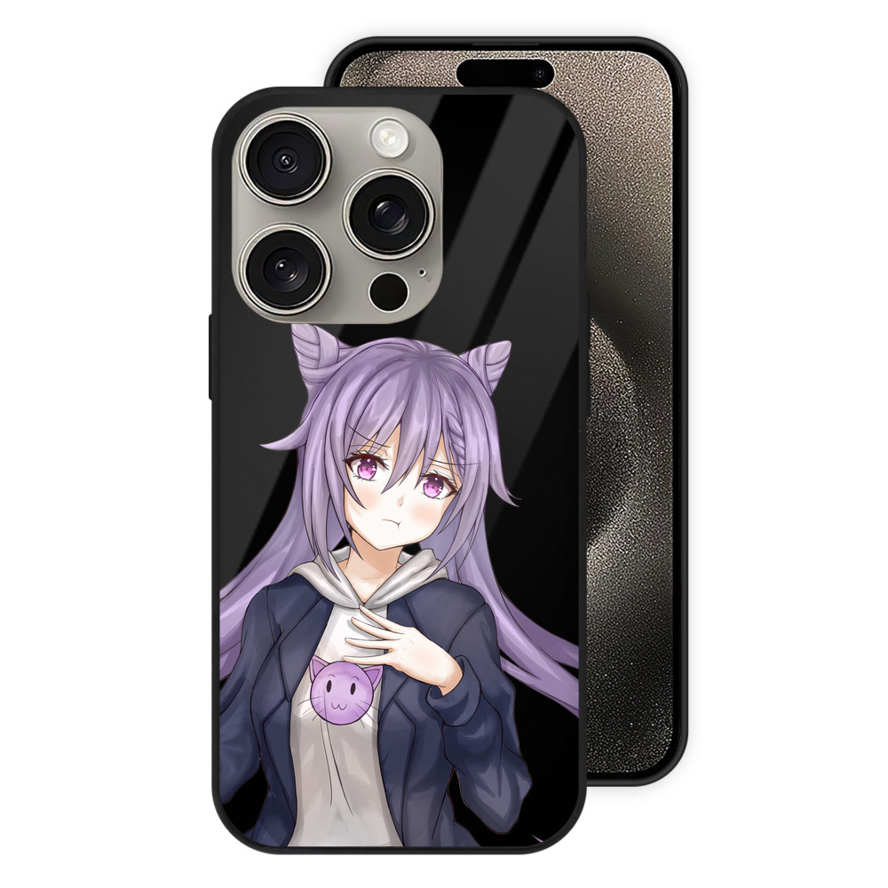 げんし神 刻晴 こくせい genshin Kokusei 【iPhone15Pro対応】スマホケース 耐衝撃＆黄変防止 背面ガラス