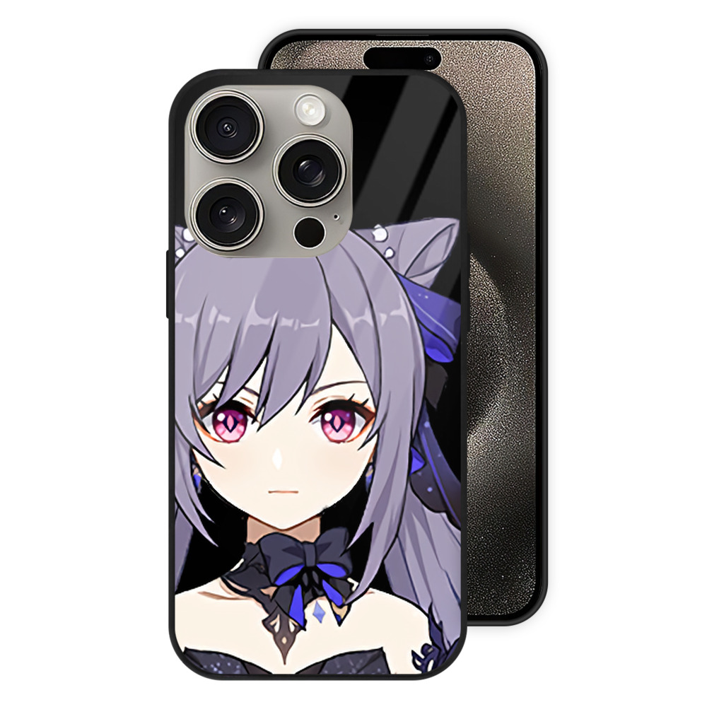 げんし神 刻晴 こくせい genshin Kokusei 【iPhone15Pro対応】スマホケース 耐衝撃＆黄変防止 背面ガラス