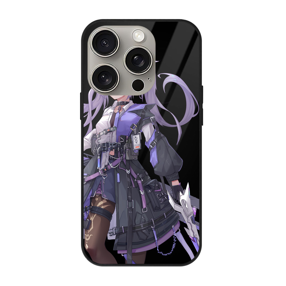 げんし神 刻晴 こくせい genshin Kokusei 【iPhone15Pro対応】スマホケース 耐衝撃＆黄変防止 背面ガラス