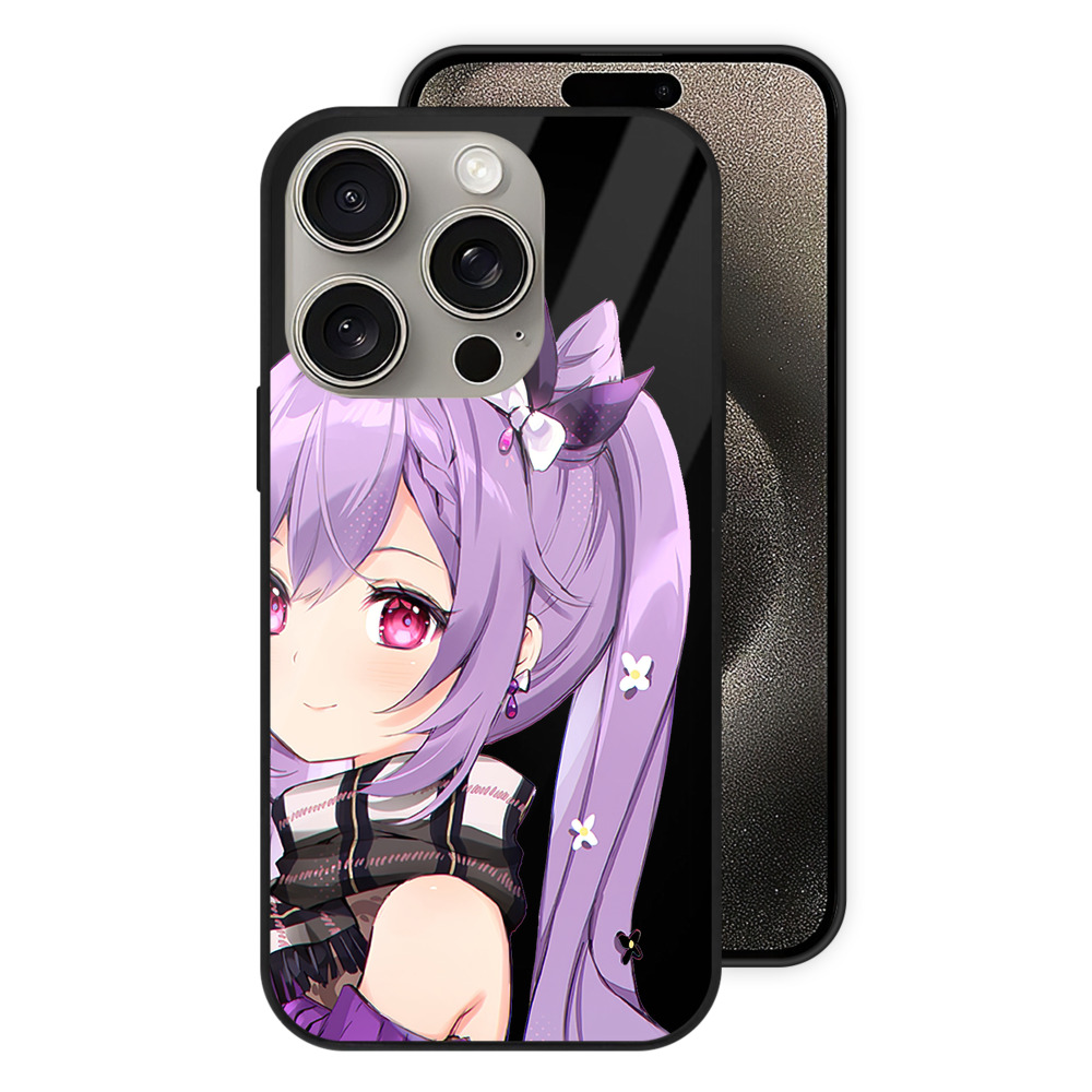 げんし神 刻晴 こくせい genshin Kokusei 【iPhone15Pro対応】スマホケース 耐衝撃＆黄変防止 背面ガラス