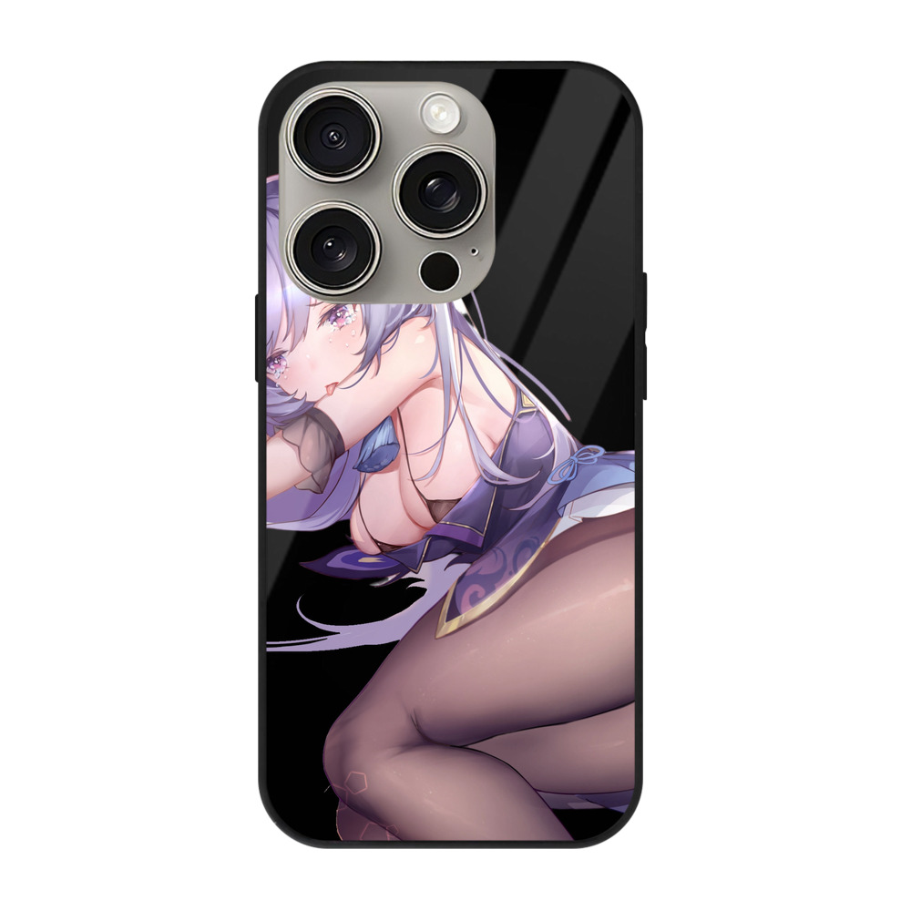 げんし神 刻晴 こくせい genshin Kokusei 【iPhone15Pro対応】スマホケース 耐衝撃＆黄変防止 背面ガラス