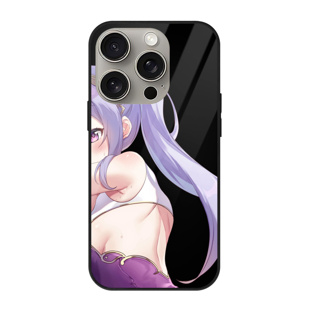 げんし神 刻晴 こくせい genshin Kokusei 【iPhone15Pro対応】スマホケース 耐衝撃＆黄変防止 背面ガラス