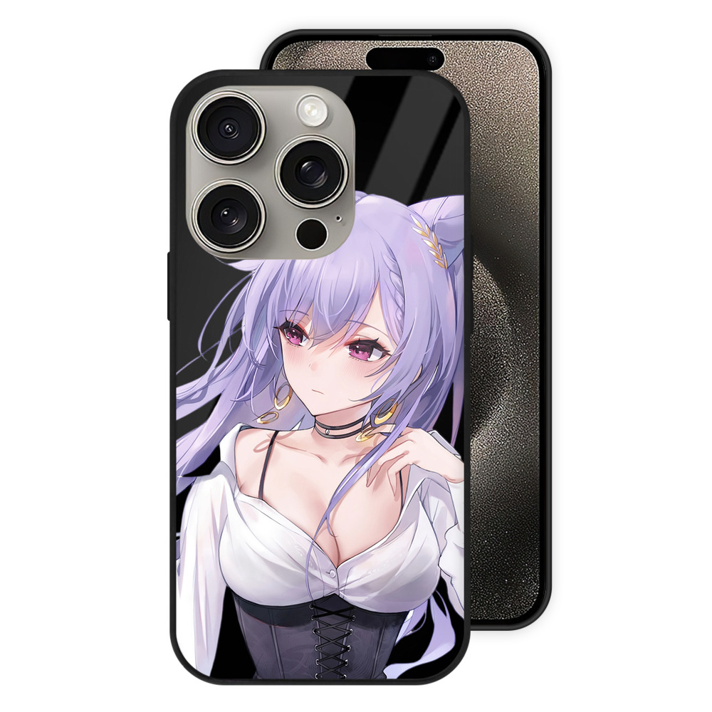 げんし神 刻晴 こくせい genshin Kokusei 【iPhone15Pro対応】スマホケース 耐衝撃＆黄変防止 背面ガラス