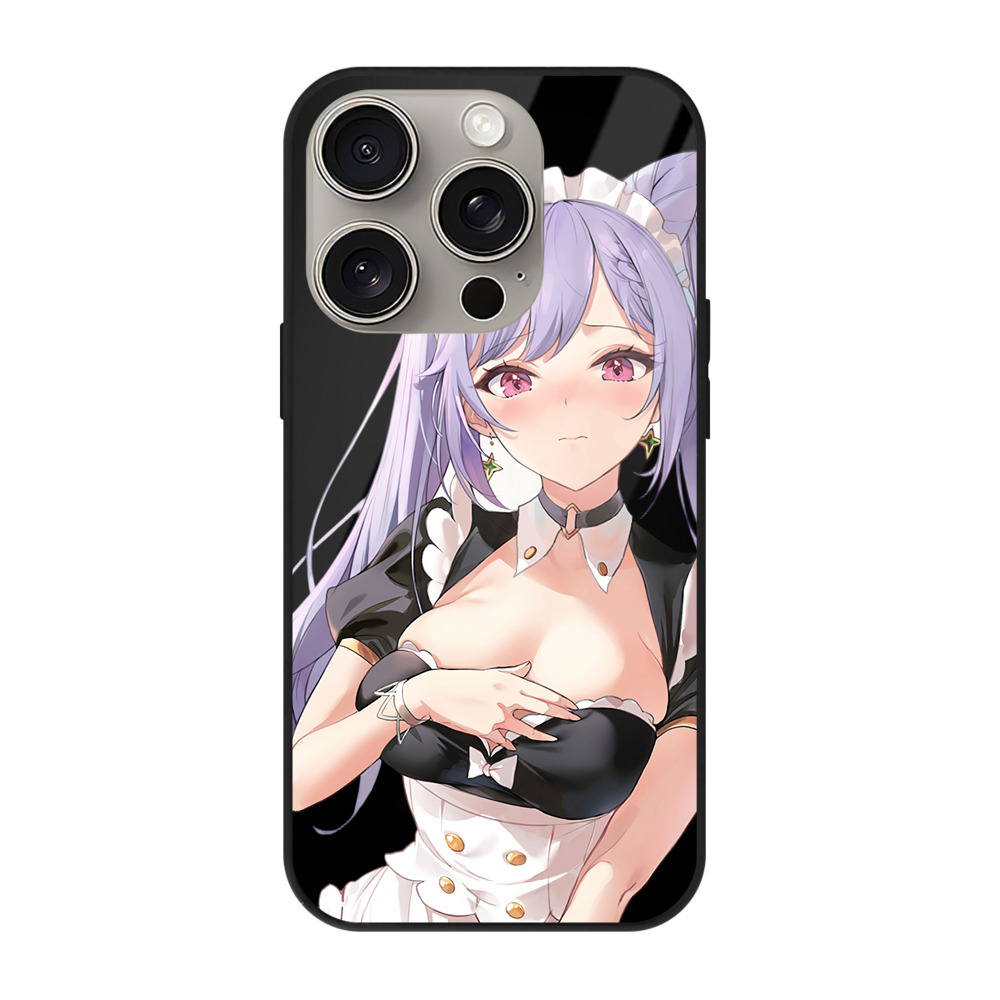 げんし神 刻晴 こくせい genshin Kokusei 【iPhone15Pro対応】スマホケース 耐衝撃＆黄変防止 背面ガラス