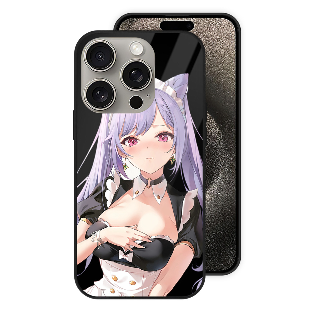 げんし神 刻晴 こくせい genshin Kokusei 【iPhone15Pro対応】スマホケース 耐衝撃＆黄変防止 背面ガラス