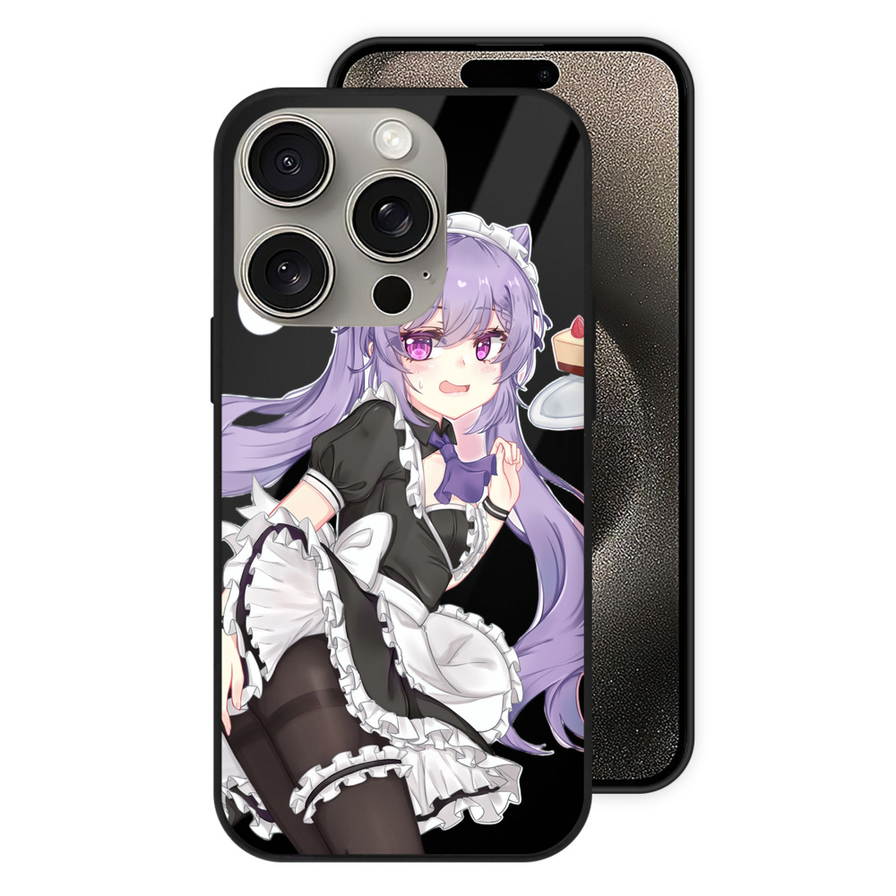 げんし神 刻晴 こくせい genshin Kokusei 【iPhone15Pro対応】スマホケース 耐衝撃＆黄変防止 背面ガラス