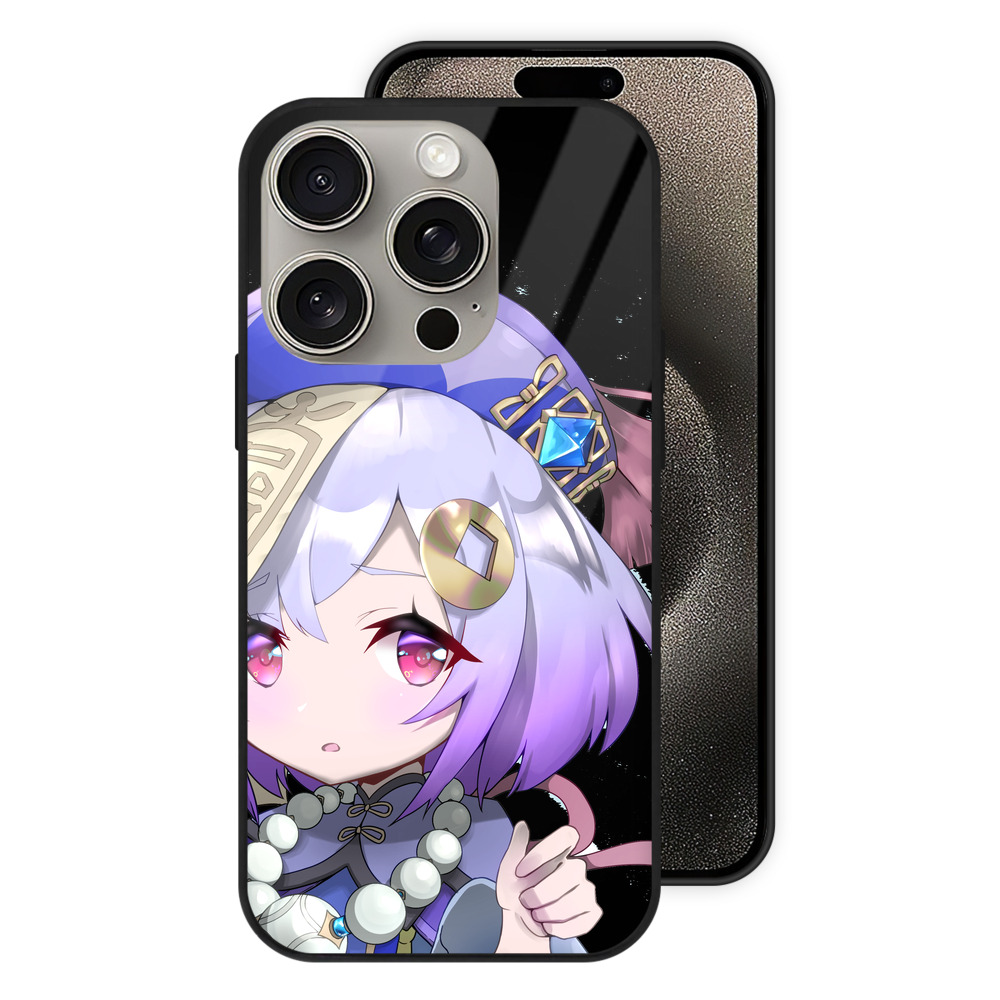 げんし神 七七 なな  genshin Nana 【iPhone15Pro対応】スマホケース 耐衝撃＆黄変防止 背面ガラス