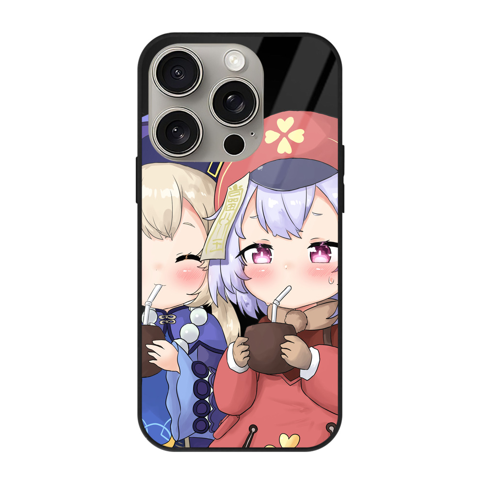 げんし神 七七 なな  genshin Nana 【iPhone15Pro対応】スマホケース 耐衝撃＆黄変防止 背面ガラス