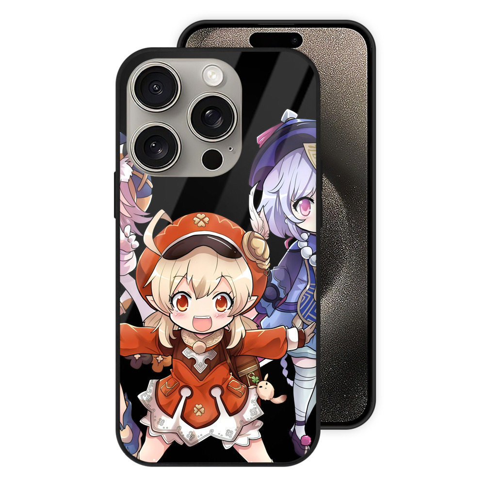 げんし神 七七 なな  genshin Nana 【iPhone15Pro対応】スマホケース 耐衝撃＆黄変防止 背面ガラス
