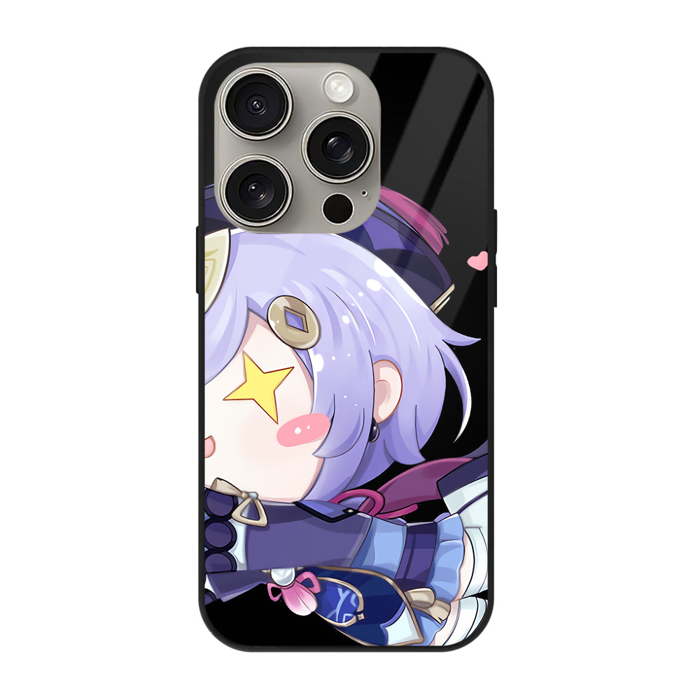 げんし神 七七 なな  genshin Nana 【iPhone15Pro対応】スマホケース 耐衝撃＆黄変防止 背面ガラス