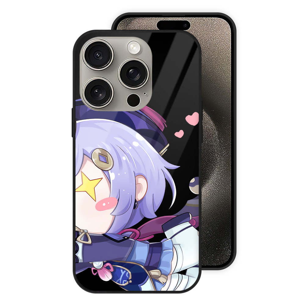げんし神 七七 なな  genshin Nana 【iPhone15Pro対応】スマホケース 耐衝撃＆黄変防止 背面ガラス