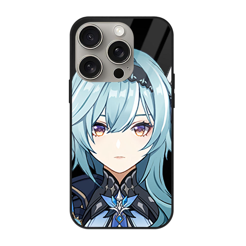 げんし神 优菈 ゆうら genshin Yūra 【iPhone15Pro対応】スマホケース 耐衝撃＆黄変防止 背面ガラス