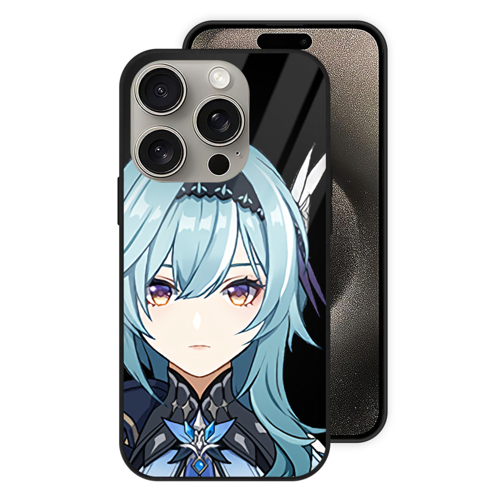 げんし神 优菈 ゆうら genshin Yūra 【iPhone15Pro対応】スマホケース 耐衝撃＆黄変防止 背面ガラス