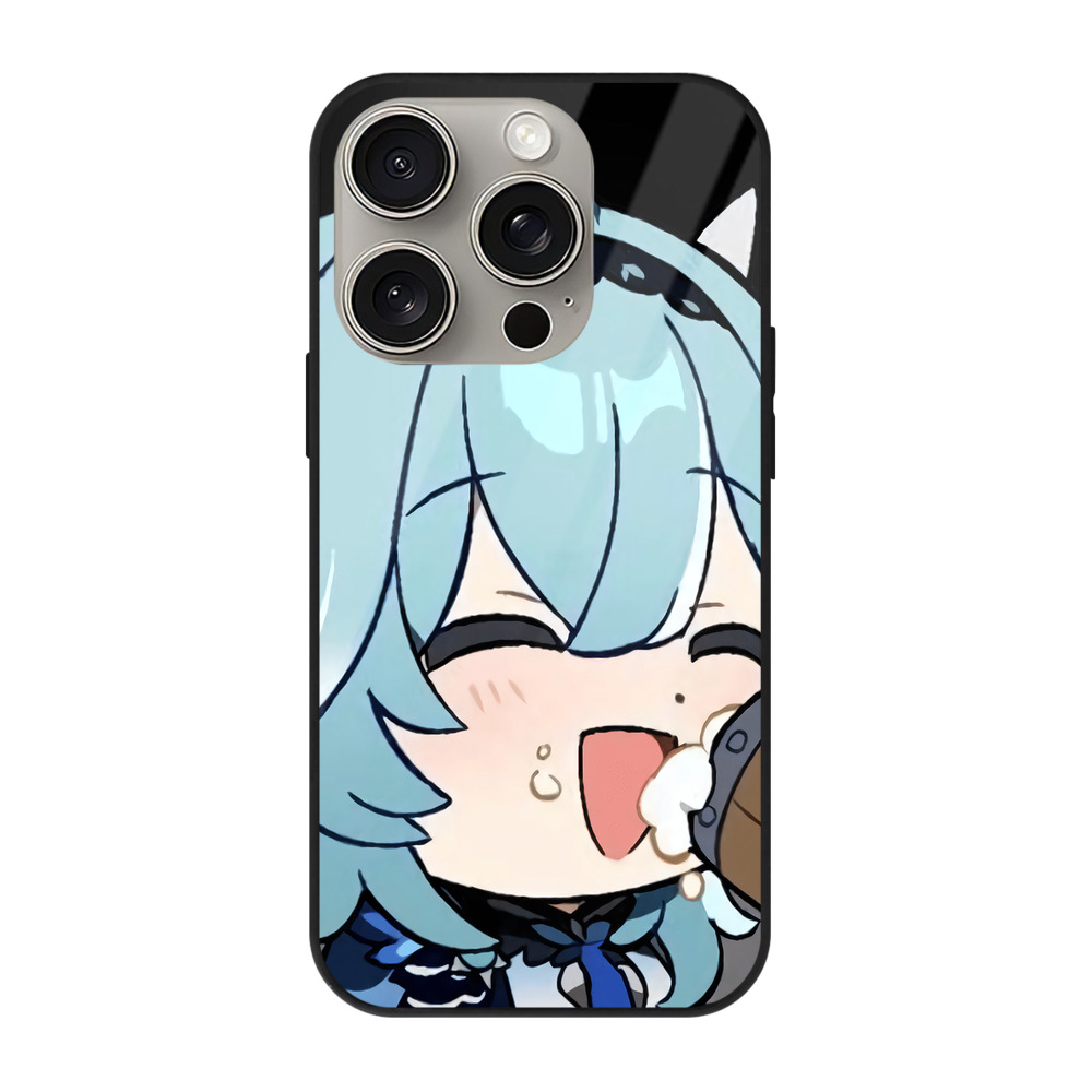 げんし神 优菈 ゆうら genshin Yūra 【iPhone15Pro対応】スマホケース 耐衝撃＆黄変防止 背面ガラス