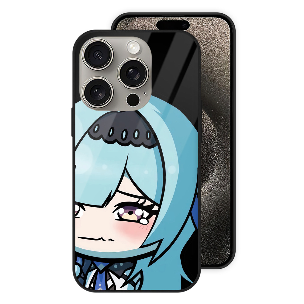 げんし神 优菈 ゆうら genshin Yūra 【iPhone15Pro対応】スマホケース 耐衝撃＆黄変防止 背面ガラス