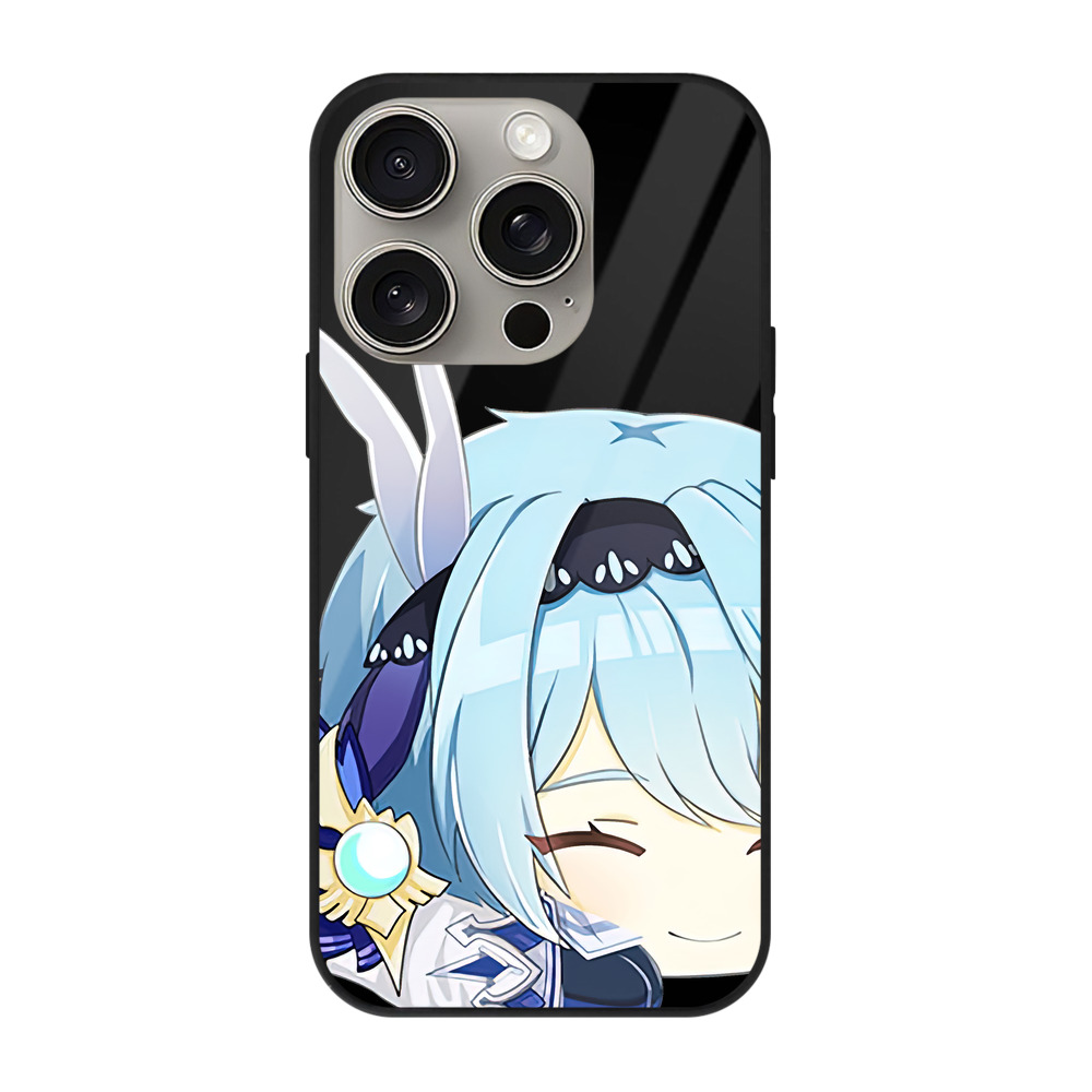 げんし神 优菈 ゆうら genshin Yūra 【iPhone15Pro対応】スマホケース 耐衝撃＆黄変防止 背面ガラス