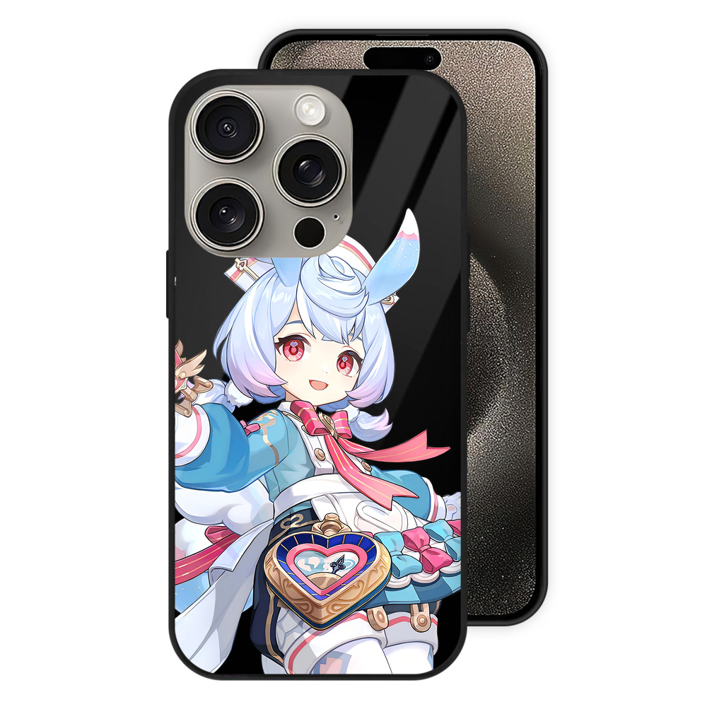 げんし神 シゲウィン genshin Shigewin 【iPhone15Pro対応】スマホケース 耐衝撃＆黄変防止 背面ガラス