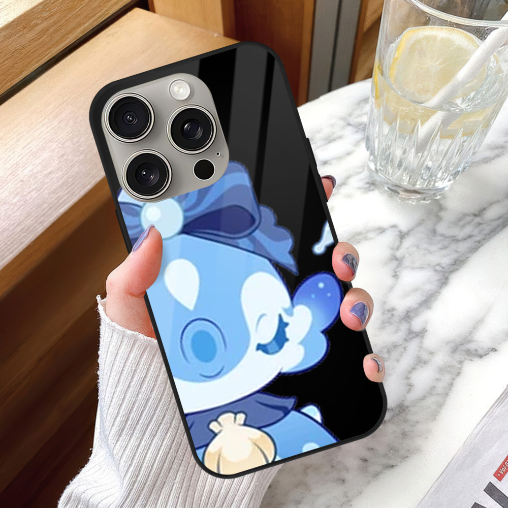 げんし神 フリーナ genshin Furina 【iPhone15Pro対応】スマホケース 耐衝撃＆黄変防止 背面ガラス