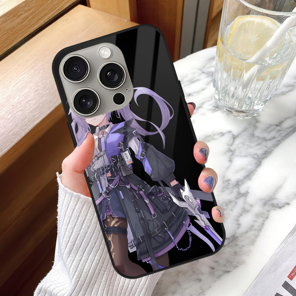 げんし神 刻晴 こくせい genshin Kokusei 【iPhone15Pro対応】スマホケース 耐衝撃＆黄変防止 背面ガラス