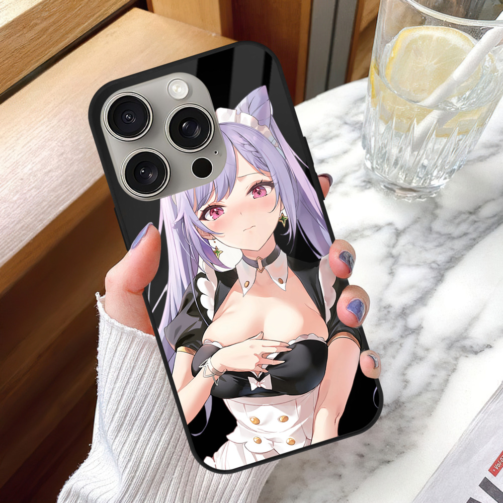 げんし神 刻晴 こくせい genshin Kokusei 【iPhone15Pro対応】スマホケース 耐衝撃＆黄変防止 背面ガラス