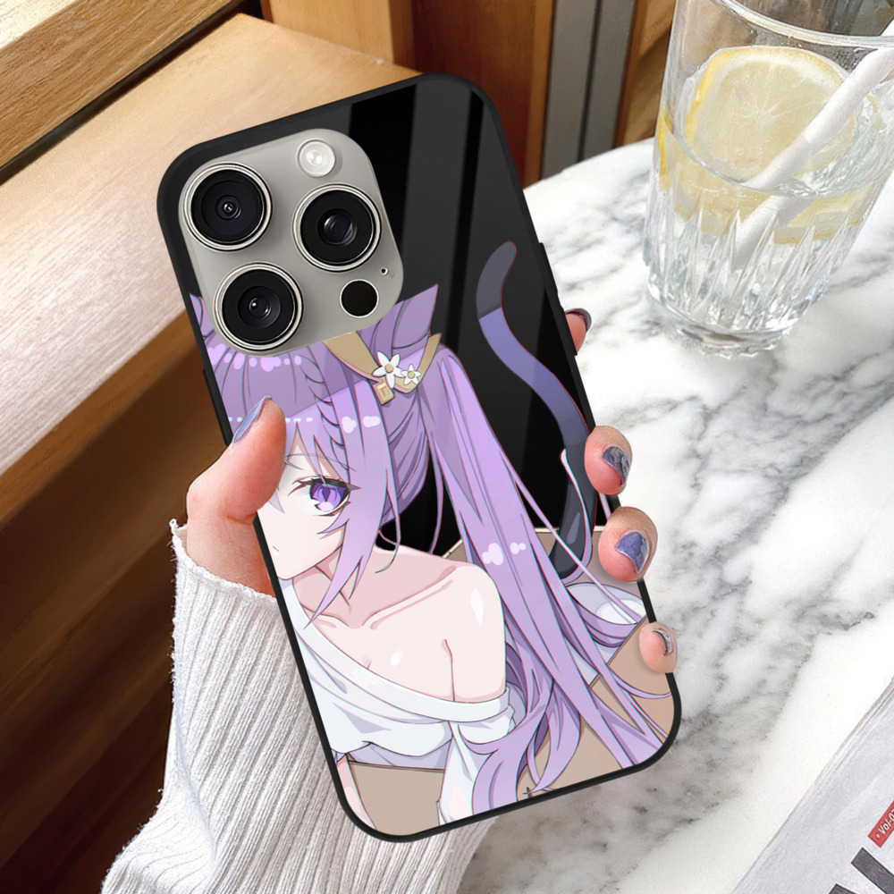 げんし神 刻晴 こくせい genshin Kokusei 【iPhone15Pro対応】スマホケース 耐衝撃＆黄変防止 背面ガラス