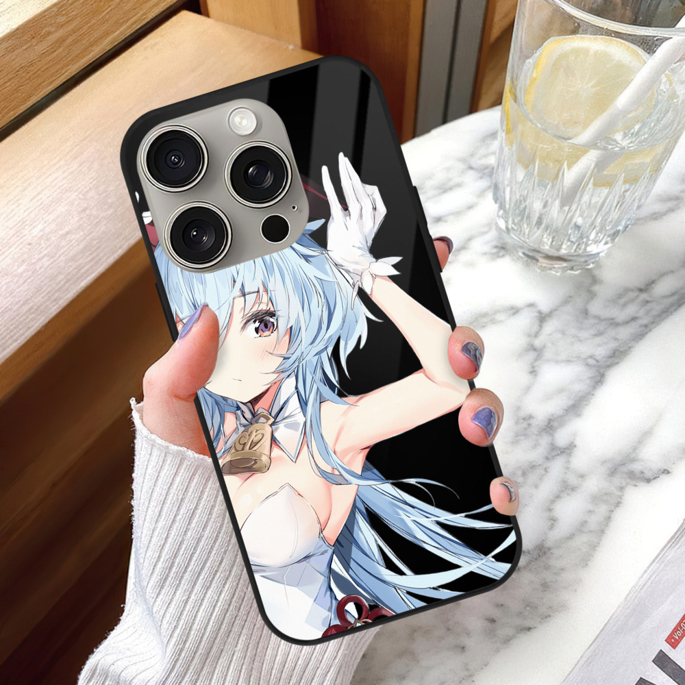 げんし神 甘雨 かんう genshin Ganyu 【iPhone15Pro対応】スマホケース 耐衝撃＆黄変防止 背面ガラス