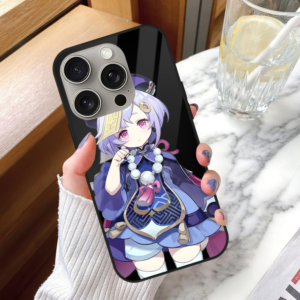 げんし神 七七 なな  genshin Nana 【iPhone15Pro対応】スマホケース 耐衝撃＆黄変防止 背面ガラス