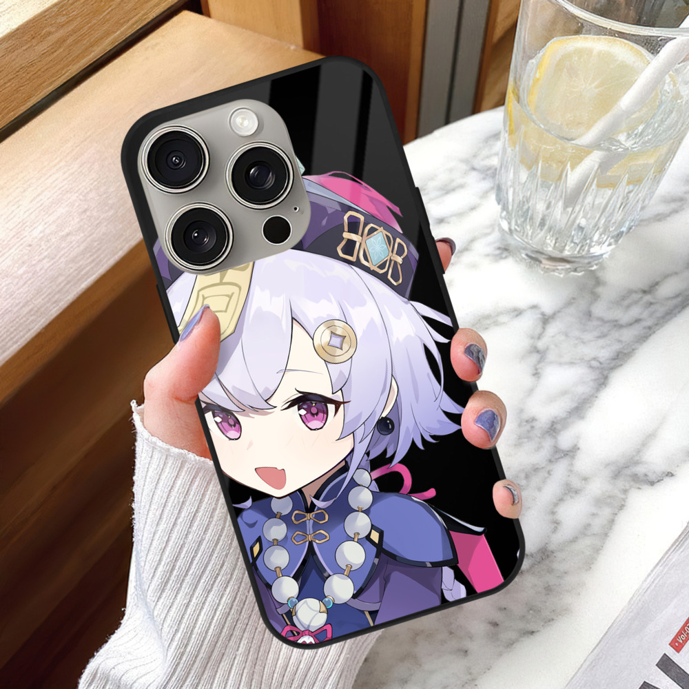 げんし神 七七 なな  genshin Nana 【iPhone15Pro対応】スマホケース 耐衝撃＆黄変防止 背面ガラス